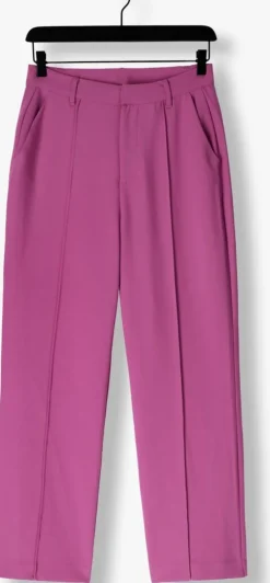 roze colourful rebel wijde broek rus uni pintruck straight pants