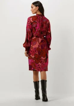 JANSEN AMSTERDAM mini jurk wfp598 dress print with smocked turtle neck><noscript><img width=
