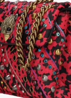 roze kurt geiger london schoudertas leather mini kensington l