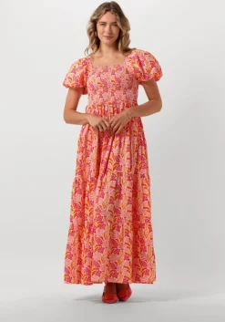 roze omoda atelier maxi jurk x kae