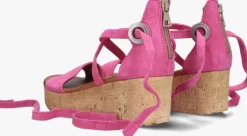 roze omoda sandalen met hak 722007