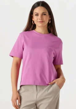 roze selected femme t-shirt slfessential ss boxy tee