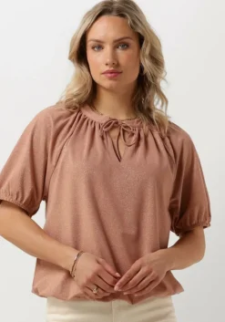 SUMMUM top top short sleeve fluid lurex jersey>DAMES Tops & T-Shirts