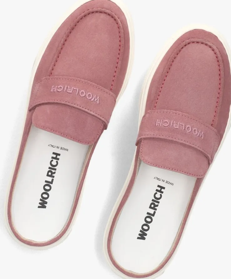 roze woolrich instappers sabot loafer