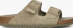 taupe birkenstock slippers arizona dames