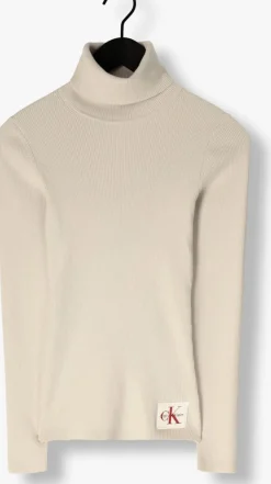 CALVIN KLEIN coltrui woven label roll neck><noscript><img width=