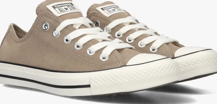taupe converse lage sneakers chuck taylor all star ox vintage