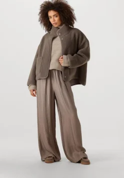 taupe knit-ted wijde broek noa