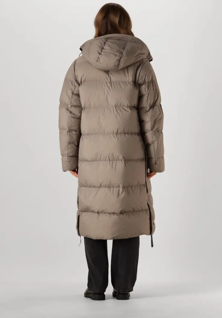 taupe krakatau gewatteerde jas qw503