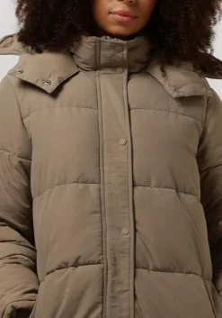 taupe notre-v gewatteerde jas nv-edna