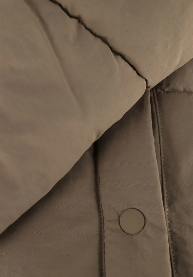 taupe notre-v gewatteerde jas nv-edna