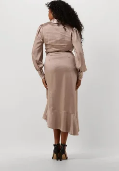 NOTRE-V midi jurk nv-dorissa satin dress><noscript><img width=