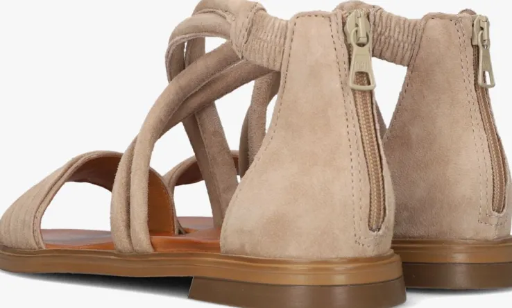 taupe omoda platte sandalen m05062