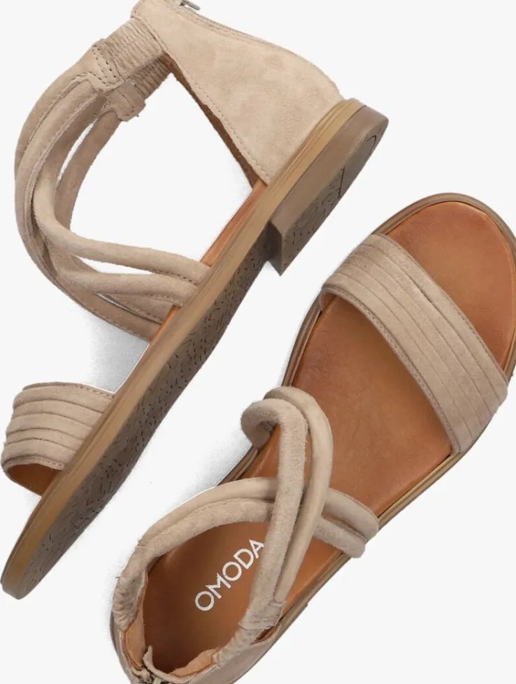 taupe omoda platte sandalen m05062