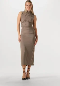 taupe rosemunde maxi jurk billie sl long drape dress
