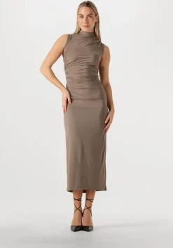 taupe rosemunde maxi jurk billie sl long drape dress
