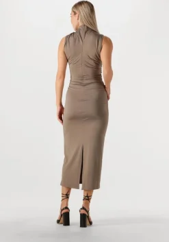 taupe rosemunde maxi jurk billie sl long drape dress