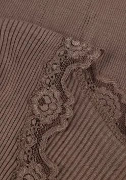 taupe rosemunde top babette silk t-shirt lace