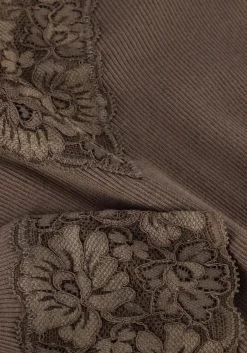 taupe rosemunde top bernadine organic t-shirt lace