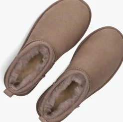 taupe ugg vachtlaarzen w classic ultra mini