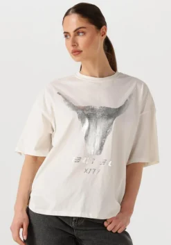 ALIX THE LABEL te t-shirt ladies knitted silver bull t-shirt>DAMES Tops & T-Shirts