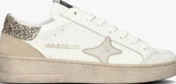witte ama brand deluxe lage sneakers slam