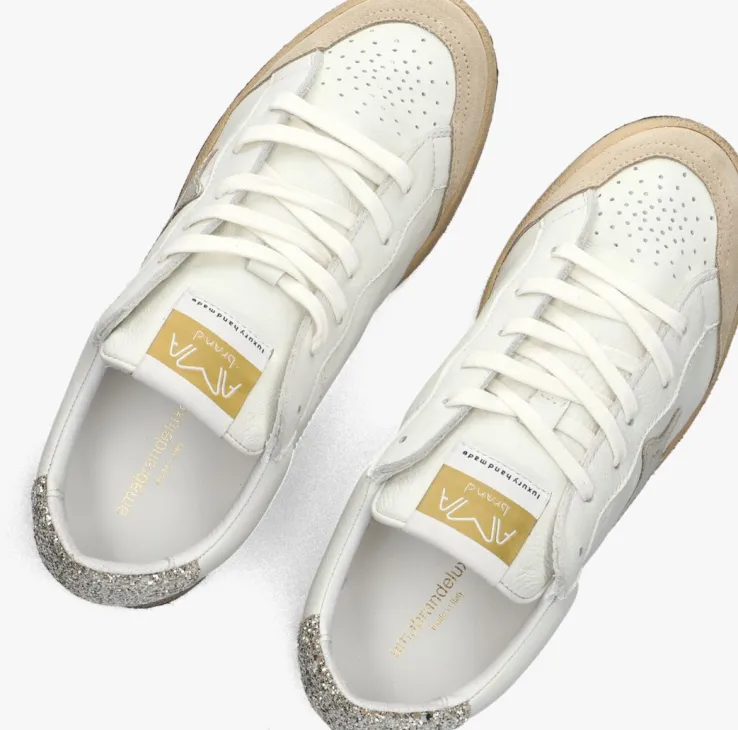witte ama brand deluxe lage sneakers sun