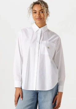CALVIN KLEIN te blouses woven label relaxed shirt>DAMES Blouses