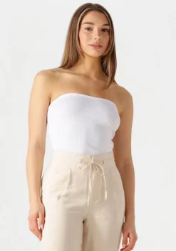 CALVIN KLEIN te top woven label rib sleeveless top>DAMES Tops & T-Shirts