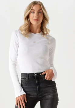 CALVIN KLEIN te tops & t-shirts woven label rib ls top>DAMES Tops & T-Shirts