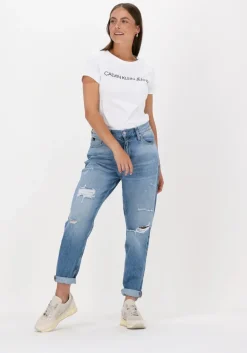 witte calvin klein t-shirt core instit logo slim fit tee