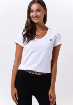 CALVIN KLEIN te t-shirt ck embroidery stretch>DAMES Tops & T-Shirts