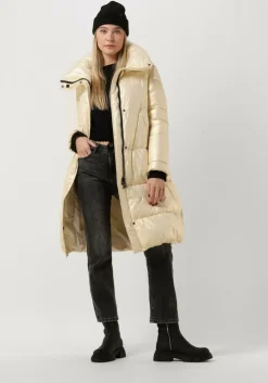 witte canadian gewatteerde jas nylon madeperla