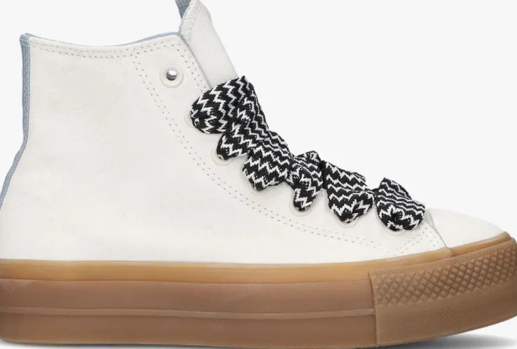 witte converse hoge sneakers chuck taylor all star hi vintage