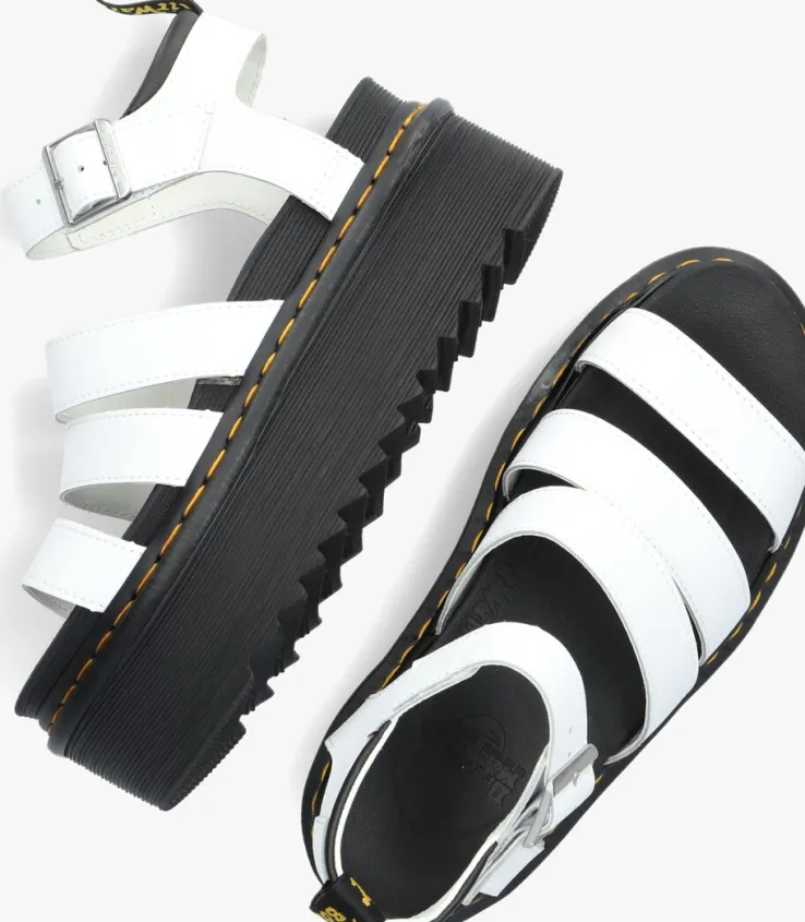 witte dr martens sandalen blaire quad