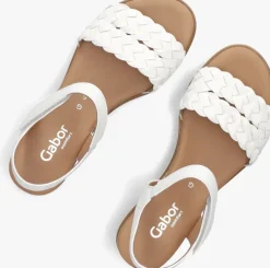 witte gabor platte sandalen 759