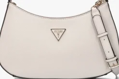 witte guess schoudertas noelle top zip shoulder bag