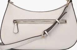witte guess schoudertas noelle top zip shoulder bag