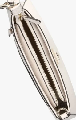 witte guess schoudertas noelle top zip shoulder bag