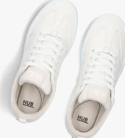 witte hub lage sneakers miami w