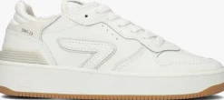 witte hub lage sneakers smash