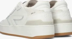 witte hub lage sneakers smash
