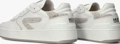 witte hub lage sneakers smash