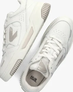 witte hub lage sneakers thrill