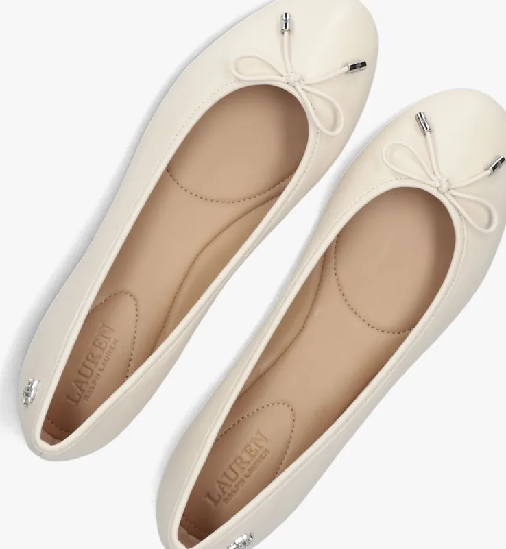 witte lauren ralph lauren ballerina's jayna flats ballet