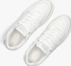 witte michael kors lage sneakers rebel lace up