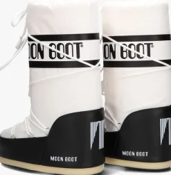 witte moon boot snowboots nylon veter snowboot