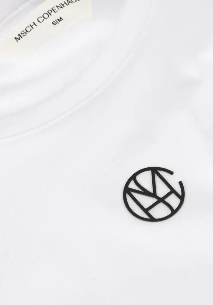 witte msch copenhagen t-shirt mschmelea icon tee