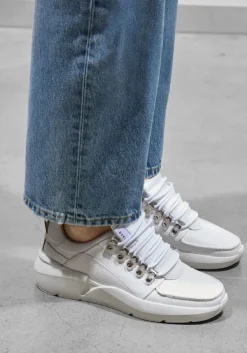 witte nubikk lage sneakers roque roman men