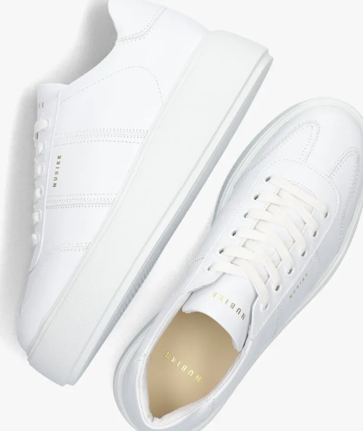 witte nubikk lage sneakers elise wing